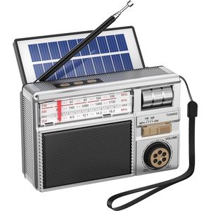 Draagbare AM FM SW Radio met Zonne-energie en Bluetooth