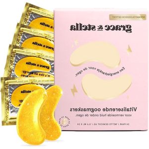 Oogmasker - 24 paar goud - vermindert donkere kringen gezwollen ogen wallen rimpels - Vegan Cruelty-Free Self Care Grace and Stella Oogmasker