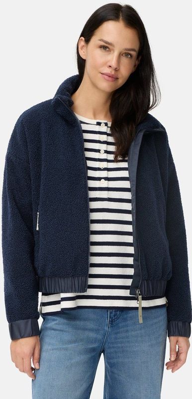 camel active - Teddy Jas - Donkerblauw - Met Opstaande Kraag en Tweewegsritssluiting