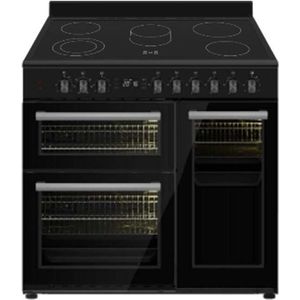 LA GERMANIA fornuis - sm909in - Inductie - 5 zones - elektrische oven - multifunctioneel - Zwart