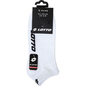 Lotto - Sneakersokken (3-pack) - Maat 39-42 - Wit