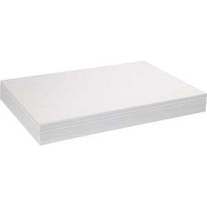 Karton - Hobbykarton - Tekenpapier - Wit - DIY - Knutselen - Tekenen - Schilderen - A2 - 42x60cm - 190 grams - Creotime - 250 vellen