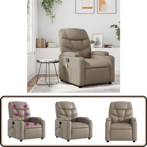 vidaXL Massagestoel - Verstelbaar Kunstleer - Cappuccino Massagestoel - Massagestoelen - Fauteuil - Relaxfauteuil
