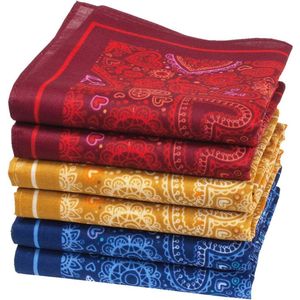 Fijne Zakdoeken met Hart Motief - 6 Stuks - Middelgrote Afmeting 35cm x 35cm - 100% Katoen