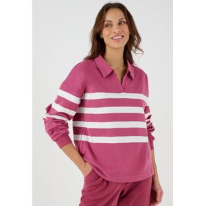 Damart - Gestreept sweatshirt van fleece - Dames - Roze - XS