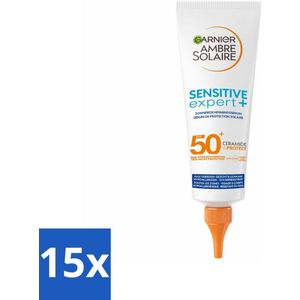Garnier - Ambre Solaire - Zonnebrandserum - Sensitive Expert - SPF 50+ - 125 ml - Bulkverpakking - 15 stuks