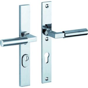 SKG3 kruk/kruk op smalschild rechts Bauhaus PC72 mm m/ KTB glans chroom