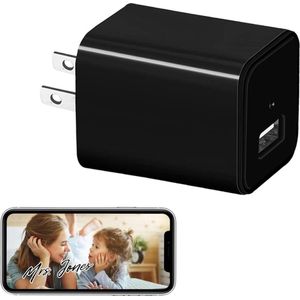 Mrs. Jones Stealth-X Spy Camera 1080 HD Mini-Camera USB-Oplader Verborgen Camera Bewegingsdetectiealarm Nanny Cam Baby .