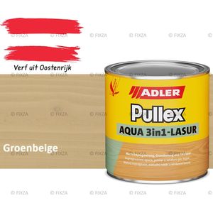 ADLER Pullex Aqua 3in1 Houtbeits Buiten – Transparante Beits – Groenbeige – 750ml – Impregneer, Grond- & Eindlaag in 1