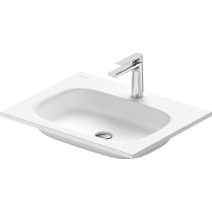 Duravit Sivida meubelwastafel, 1 kraangat, zonder overloop, 620x485mm, wit zijdemat, 2650003200