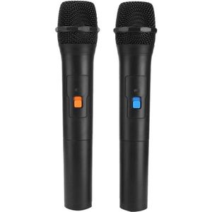 Draadloze Microfoon VHF Universele Handheld Dynamische Microfoonsysteemset Met USB Ontvanger Voor Karaoke Live Optredens Vergaderingen Kerken Scholen Een Voor Twee