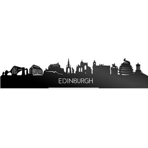 Standing Skyline Edinburgh Zwart Glanzend - 60 cm - Woondecoratie design - Decoratie om neer te zetten en om op te hangen - Meer steden beschikbaar - Cadeau voor hem - Cadeau voor haar - Jubileum - Verjaardag - Housewarming - Interieur -