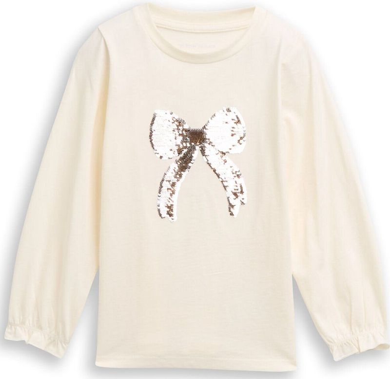 TOM TAILOR T-shirt met lange mouwen voor kinderen, 12906 - Wool White, 92-98