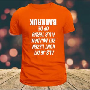 Oranje Shirt barkruk- Koningsdag Shirt- Koning- oranje shirts maat XXL