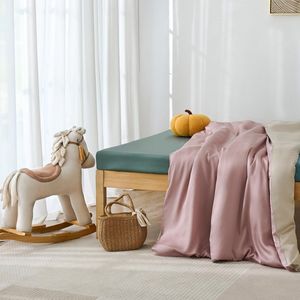 KOALA HUG Kinderdekbedovertrek 120x150 – 100% Tencel Lyocell Satijn - Pink/Beige – Eco & Hypoallergeen – Zacht, Ademend & Temperatuur regulerend – Peuterbeddengoed