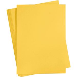Gekleurd Karton, A2, 420x594 mm, 180 gr, sun yellow, 100 vel/ 1 doos | Knutselpapier | Knutselkarton