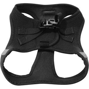 Jack & Vanilla Expedition mesh harnas - hondentuigje zwart - XS nek 26-28 cm borst 30-32 cm zéér kleine hondjes