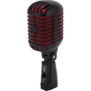 Vintage Microfoon Retro Dynamische Zangmicrofoon met Zelfspannend Roterend Rek - Klassieke Dynamische Microfoon van Zinklegering voor KTV Stage Studio - Nieuw Content toegevoegd .
