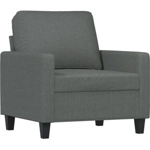 vidaXL Fauteuil Donkergrijs - Comfort en Stijl Fauteuil Grijs - Fauteuils - Lounge Stoel - Relaxstoel - Woonkamer Meubilair