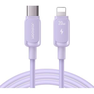 Joyroom Oplaadkabel - USB C naar lightning Kabel Geschikt voor iPhone - 1.2 meter - Paars