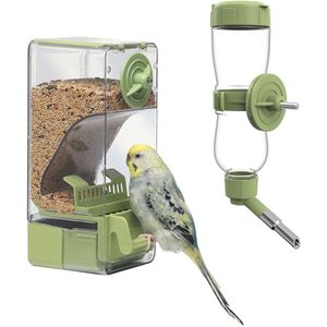 By Shayne ® Geavanceerde Voer- en Waterdispenser Set voor Vogels in Kooi