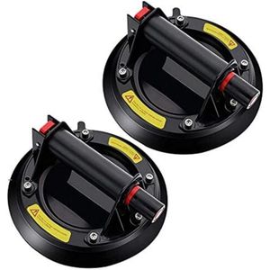 TOVBMUP Zuignap Glasheffer Zuignap - Glazen zuignap - Tegelheffer - Planklifter - Vacuümzuignapheffer - Draagvermogen 110 kg/240 lbs - 2 stuks - 8 inch