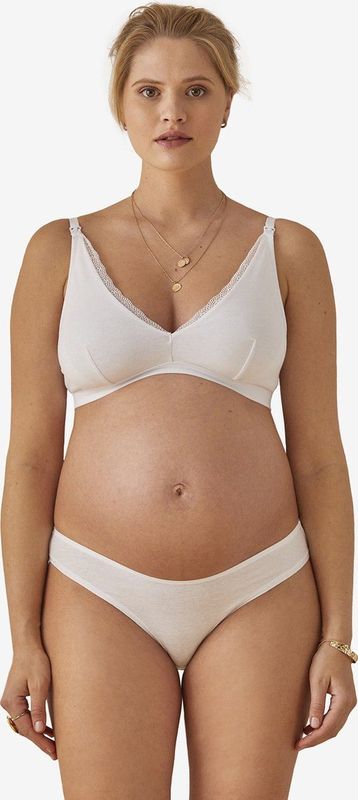 Vertbaudet - Set van 2 - Voedingsbeha's - Beige/Terracota - Katoen, Frameloos Ontwerp, Cups B tot F