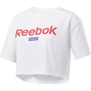 Reebok Linear Logo Crop Tee T-shirt Vrouw Witte L
