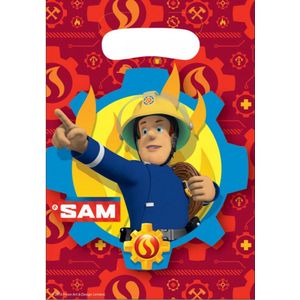Uitdeelzakjes Jongen - Brandweerman Sam - 8 stuks - Traktatie Zakjes - Uitdeelzakjes Kinderfeestje - Verjaardag - 16.5x25cm - Gratis verzonden
