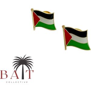 BAYT Collective - 2 Stuks Palestina pin - Palestijnse vlag badge