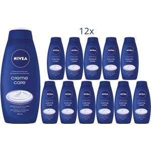 NiveDouchegel – Creme Care - 12x750 ml - Douchecrème - Body Wash - Hydraterende Douche Crème - Voordeelverpakking