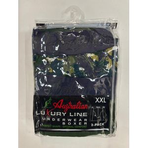 2 stuks Australian Boxershort- Groen Geel -S