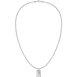 Tommy Hilfiger - TJ2780564 - Ketting - Staal - Zilverkleurige Plaathanger