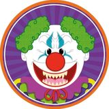 20x Halloween onderzetters horror clown