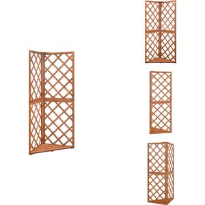 vidaXL Hekwerk - Hekwerken - Tuinhekwerk - Tuinhekwerken - Latwerk hoekmodel 50x50x145 cm massief vurenhout