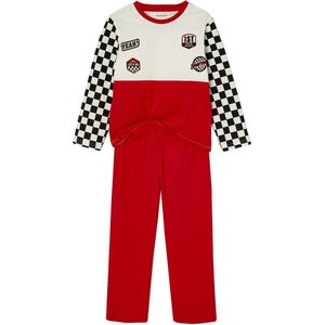 Vertbaudet Jungen Rennfahrer-Schlafanzug mit Cap und Recycling-Baumwolle