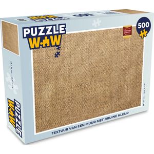Puzzel Muur - Bruin - Stof - Legpuzzel - Puzzel 500 stukjes