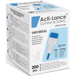 Acti-Lance veiligheidslancetten Lite 23G 1.8mm (200 stuks)