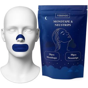 Neusstrips & Mondtape - 2x30 Stuks - Anti Snurk - Mouth Tape - Neusspreider - Mond Pleisters - Slaap Neuspleisters - Neus Strips - Mondpleisters - Myotape - Slaaptape voor Snurken