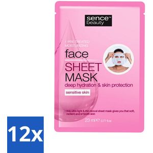 12 x Sence - Tencel - Gezichtsmasker - Hydraterend - 1 Gezichtsmasker - Gezichtsmasker - Hydraterend Masker - Tencel Masker - Sheet Masker - Huidverzorging