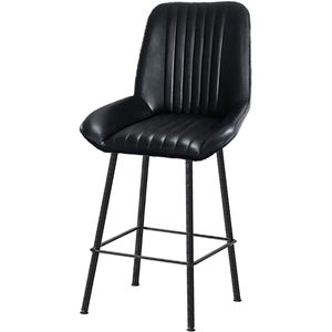by Mooss - Barstoel - Barkruk - Tess - Zwart - Leer - Kuip - Set van 2