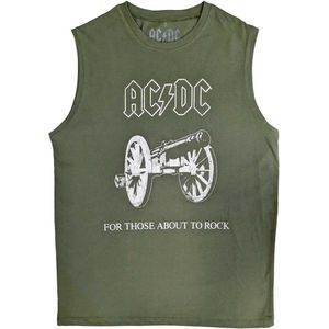 AC/DC - About To Rock Tanktop - S - Groen