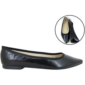 Stravers – Ballerina Spits Zwart Maat 43 Dames Grote Maten Ballerina's