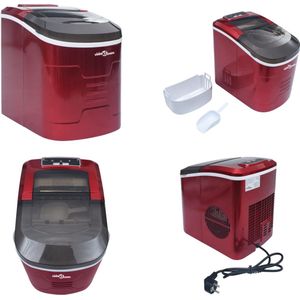 vidaXL IJsblokjesmachine 2,4 L 15 kg/24 u rood - Ijsblokjesmachine - Ijsblokjesmachines - Ijsmachine - Ijsmachines