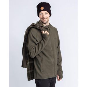 Pinewood Everyday Travel Full Zip Sweater - Dark Green Melange