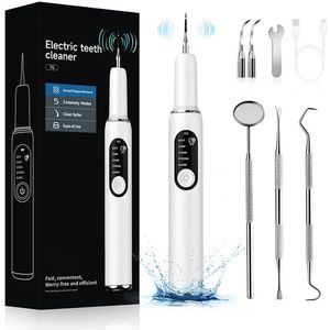 Waterflosser – Monddouche – Slimme Ultrasone Tandenreiniger met 5 Verstelbare Modussen – Oplaadbare Plaque- en Tandsteenverwijderaar – LED Licht en Diepe Wittering van Tanden – Tandreinigingsset