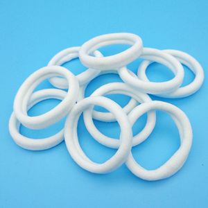 Set van 10 witte fijne haarelastieken - haar elastiekjes wit - 10 haarbandjes - elastiekjes soft white - hairbands