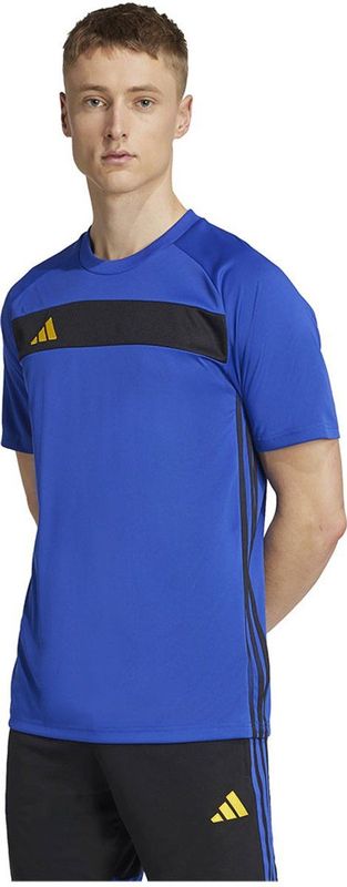 Sportshirt - Semi Lucid Blue/Black/Crew Yellow - 100% Polyester - Korte Mouwen