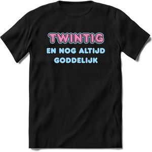 20 Jaar Goddelijk - Feest kado T-Shirt Heren / Dames - Licht Blauw / Licht Roze - Perfect Verjaardag Cadeau Shirt - grappige Spreuken, Zinnen en Teksten. Maat XL