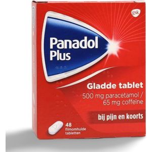 Panadol Plus Gladde Tablet 500mg - 2 x 48 tabletten